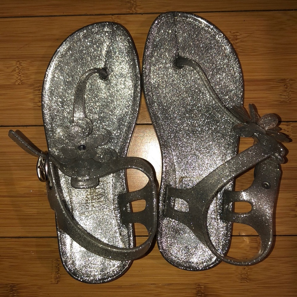 Gymboree Glitter silver Jellies